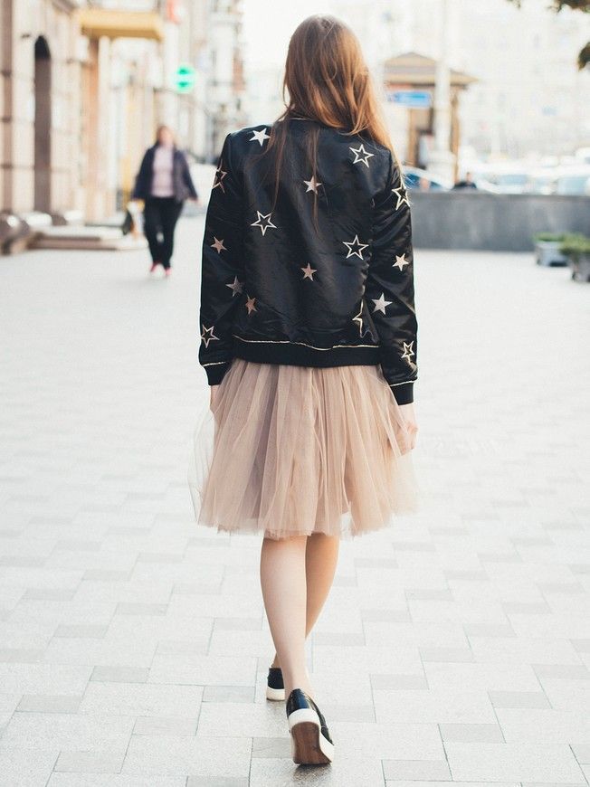 Beige Latte Tulle skirt AIRSKIRT