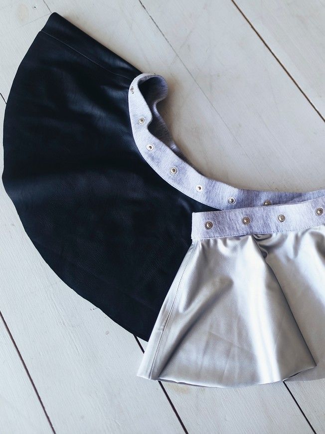 AIRDRESS set: black top and 6 removable skirts (lush: blush pink, black, latte; eco-leather: pink, black, silver)