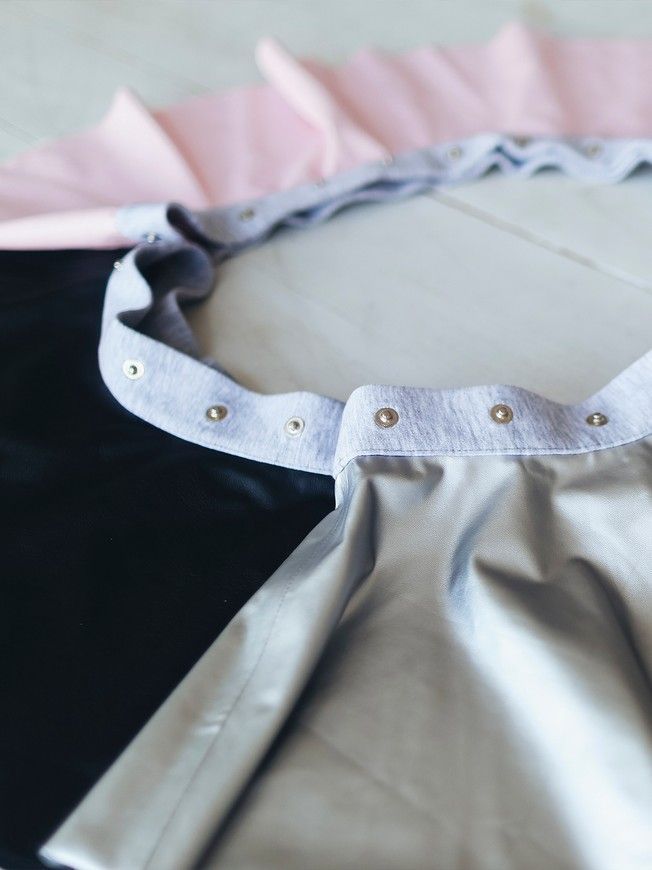 AIRDRESS set: black top and 6 removable skirts (lush: blush pink, black, latte; eco-leather: pink, black, silver)