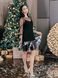 Tulle constructor-dress black Airdress with removable silver-black sequins skirt