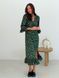 Wrap-dress with frills Tyu-Tyu! XS green in floral print