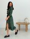Wrap-dress with frills Tyu-Tyu! XS green in floral print