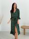 Wrap-dress with frills Tyu-Tyu! XS green in floral print