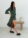 Wrap-dress with frills Tyu-Tyu! XS green in floral print