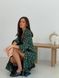 Wrap-dress with frills Tyu-Tyu! XS green in floral print