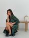 Wrap-dress with frills Tyu-Tyu! XS green in floral print