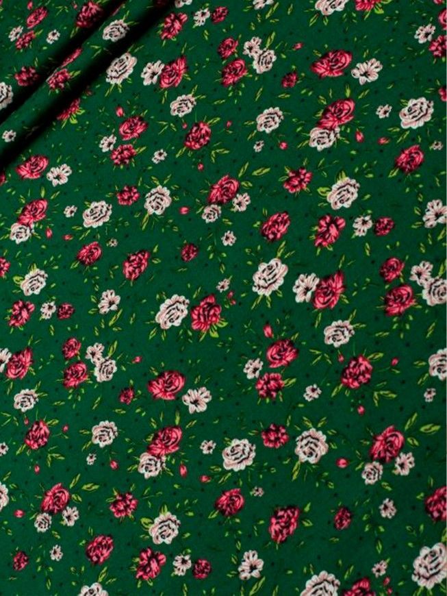 Wrap-dress with frills Tyu-Tyu! XS green in floral print