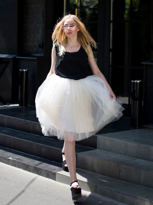 White Tulle skirt AIRSKIRT