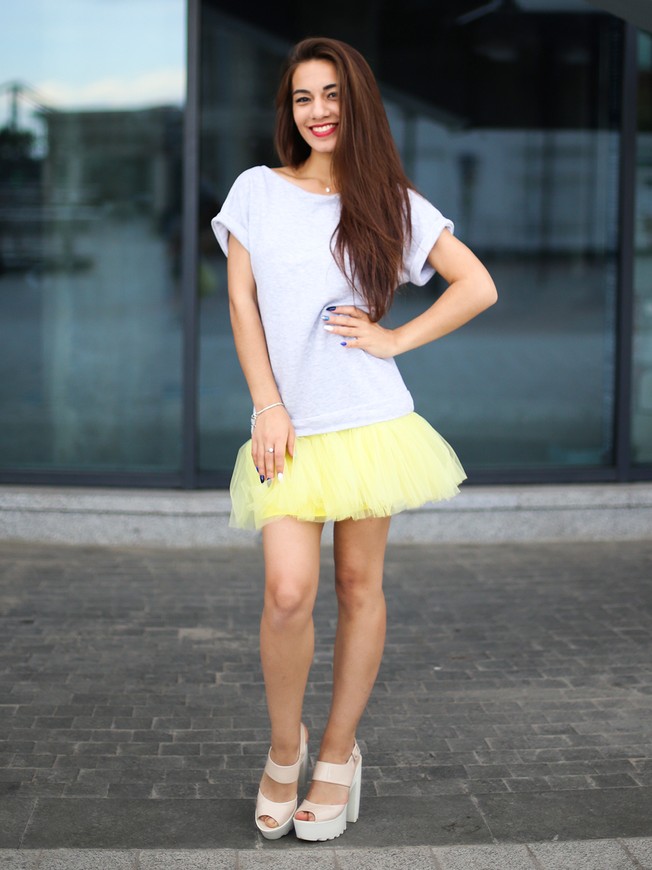Сукня-конструктор AIRDRESS сіра зі знімною лимонною спідницею