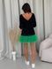 Constructor-dress black AIRDRESS Evening with removable bright green skirt