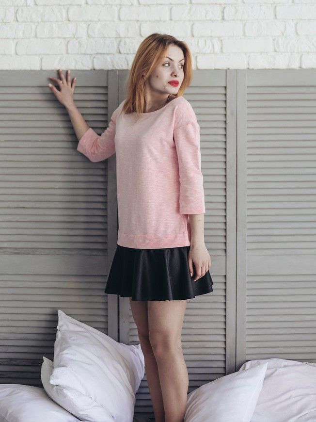 Constructor-dress pink Airdress with removable black skin skirt