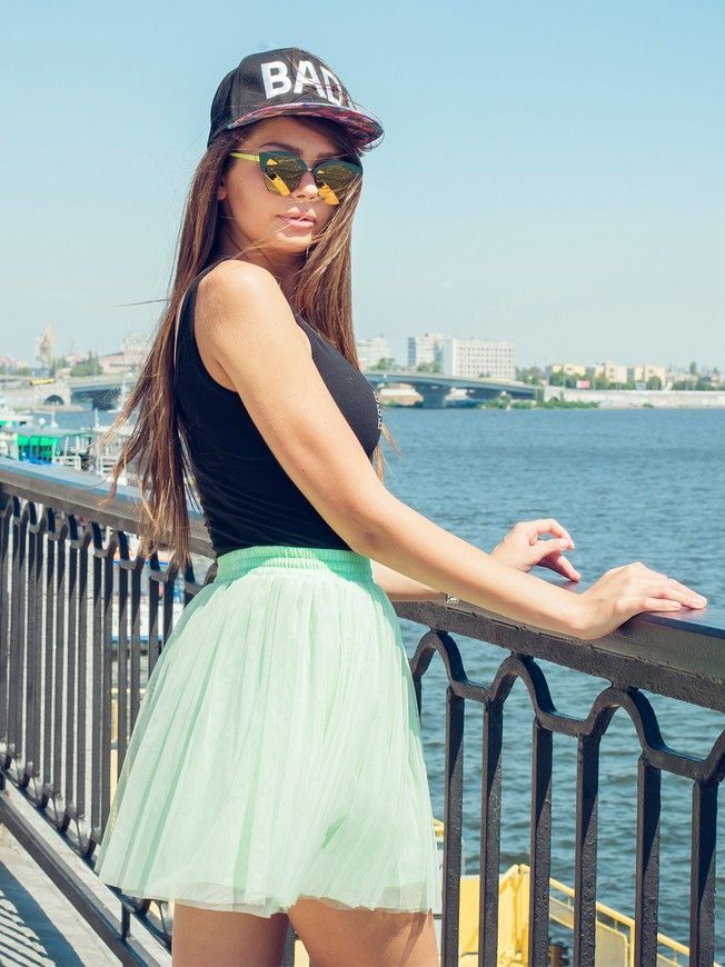 Mint Tulle skirt AIRSKIRT CASUAL mini