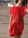 Red mini sundress with red tulle ruffles