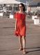 Red mini sundress with red tulle ruffles