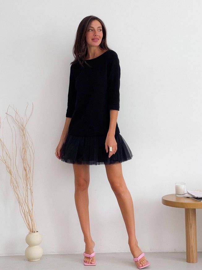 Платье-конструктор AIRDRESS Evening черное со съемной черной юбочкой