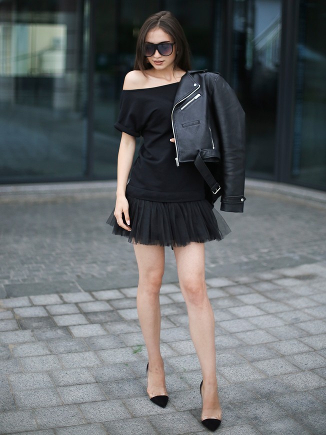 Платье-конструктор AIRDRESS черное со съемной черной юбкой