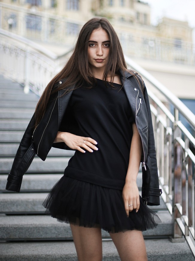 Платье-конструктор AIRDRESS черное со съемной черной юбкой