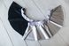 Комплект із 2-х знімних спідничок до сукні-конструктора AIRDRESS Тю-Тю! XXS: чорна і срібляста з екошкіри