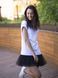 Constructor-dress white Airdress with removable black skirt