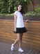 Constructor-dress white Airdress with removable black skirt