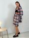Bermuda shorts oversize Boyfriend's Tyu-Tyu! XS/S milk in red-navy blue tartan