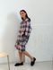 Bermuda shorts oversize Boyfriend's Tyu-Tyu! XS/S milk in red-navy blue tartan