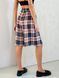 Bermuda shorts oversize Boyfriend's Tyu-Tyu! XS/S milk in red-navy blue tartan