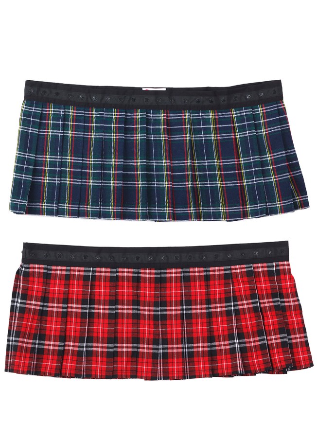 Set of 2 removable skirts fot constructor dress AIRDRESS Tyu-Tyu! XXS: red and green tartan
