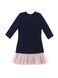 AIRDRESS set: navy blue top and 3 removable skirts (lush latte, smoky gray, blush pink)