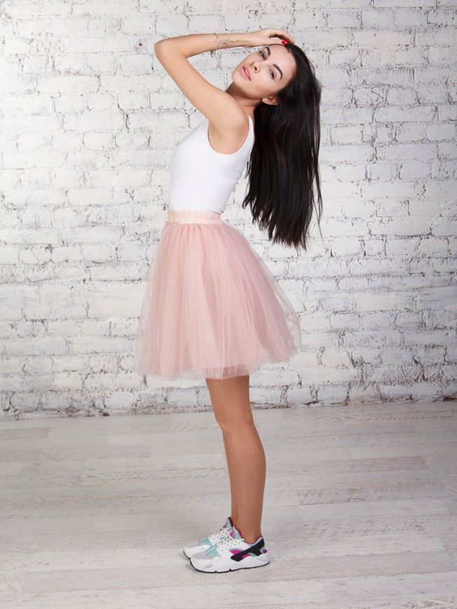 Blush Pink Tulle skirt Airskirt mini