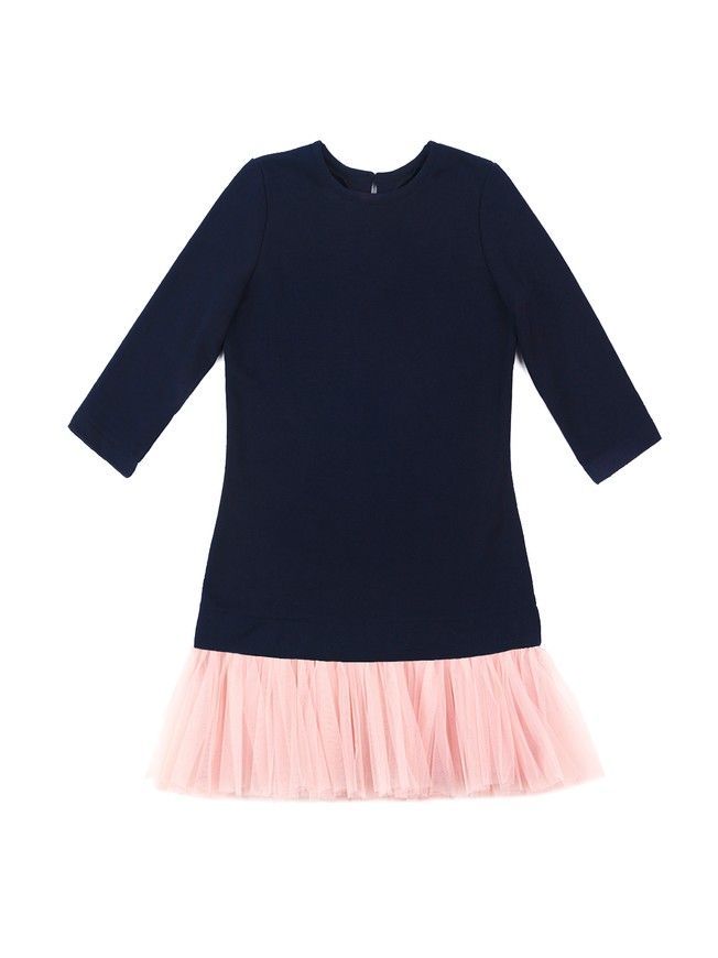 AIRDRESS set: navy blue top and 3 removable skirts (lush latte, smoky gray, blush pink)