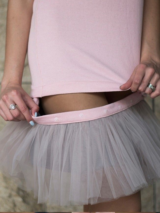 Constructor-dress pink Airdress with removable smoky gray skirt