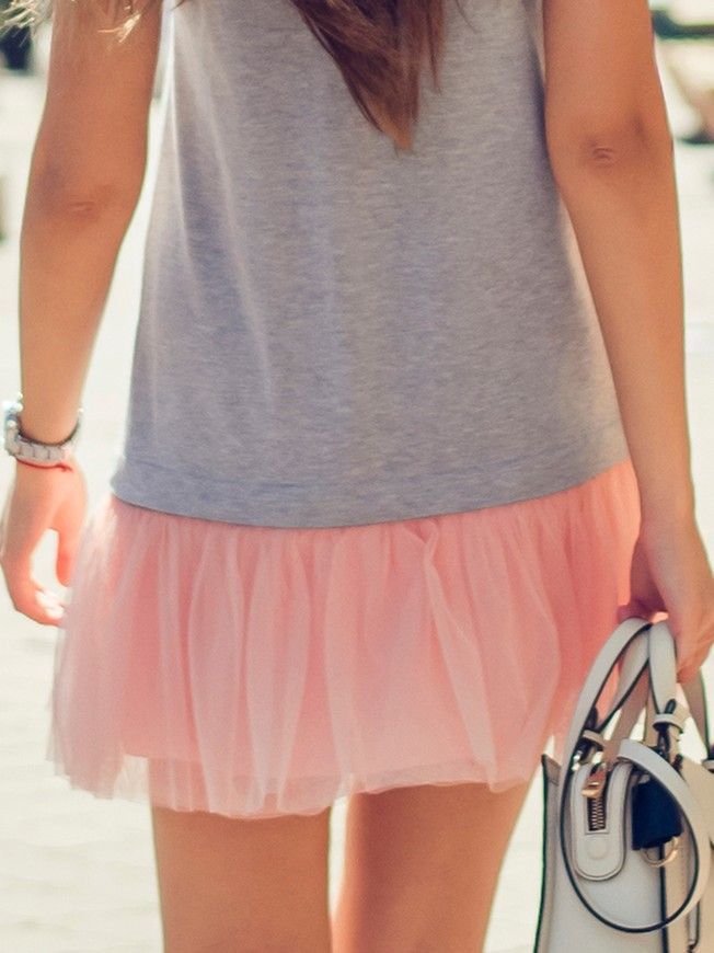Removable not lush skirt for constructor dress AIRDRESS Tyu-Tyu! XXS blush pink