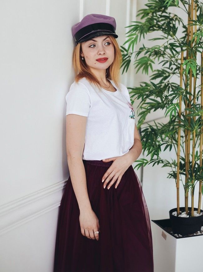 Спідниця-пачка AIRSKIRT CASUAL Сливова міді