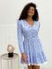 Dress with collar and frills Tyu-Tyu! XS blue in floral print