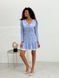 Dress with collar and frills Tyu-Tyu! XS blue in floral print