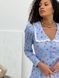 Dress with collar and frills Tyu-Tyu! XS blue in floral print