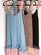 Brown polka dot maxi slip dress with beige tulle ruffles
