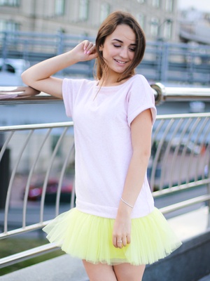 Сукня-конструктор AIRDRESS рожева зі знімною лимонною спідницею