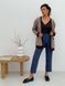 Retro cardigan oversize with buttons Tyu-Tyu! XS/S brown check