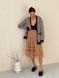 Retro cardigan oversize with buttons Tyu-Tyu! XS/S brown check