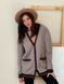 Retro cardigan oversize with buttons Tyu-Tyu! XS/S brown check