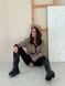 Retro cardigan oversize with buttons Tyu-Tyu! XS/S brown check