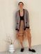 Retro cardigan oversize with buttons Tyu-Tyu! XS/S brown check