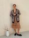 Retro cardigan oversize with buttons Tyu-Tyu! XS/S brown check