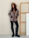 Retro cardigan oversize with buttons Tyu-Tyu! XS/S brown check