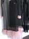 Black Tulle Dress with dusty pink ruffles
