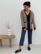Retro cardigan oversize with buttons Tyu-Tyu! XS/S brown check