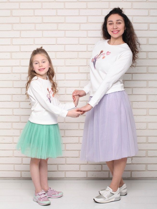 Lavender Violet Tulle skirt AIRSKIRT Family Look