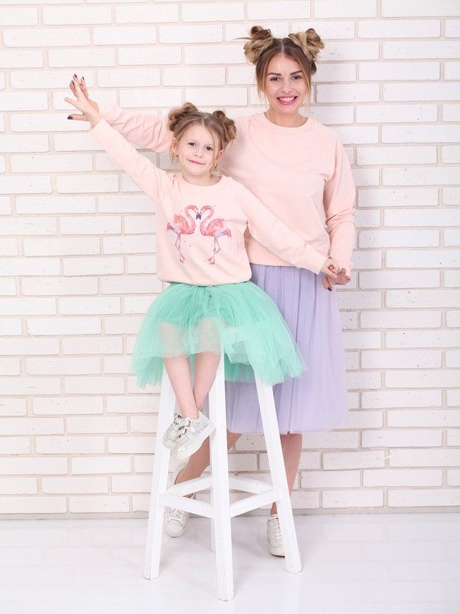 Lavender Violet Tulle skirt AIRSKIRT Family Look